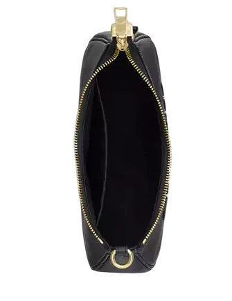 Coach Teri Shoulder Bag With Beaded Coach Graphic Black