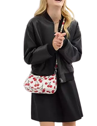 Coach Teri Shoulder Bag With Cherry Print Chalk