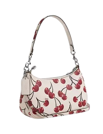 Coach Teri Shoulder Bag With Cherry Print Chalk