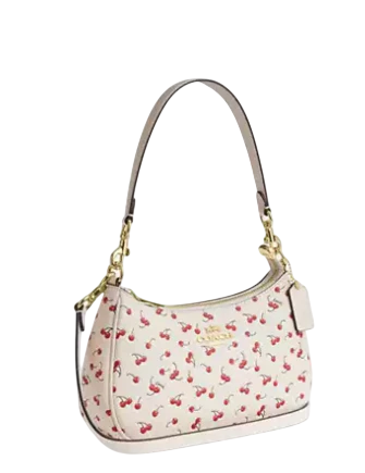 Coach Teri Shoulder Bag With Cherry Print Chalk