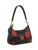 Coach Teri Shoulder Bag With Floral Print Black Red