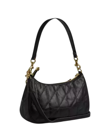 Coach Teri Shoulder Bag With Quilting Black