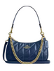 Coach Teri Shoulder Bag With Quilting Deep Blue