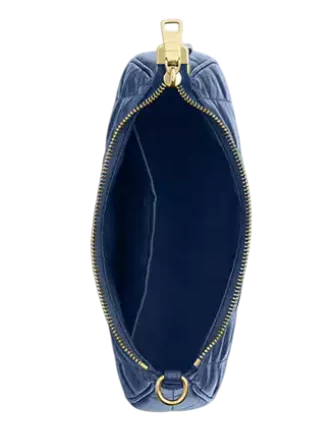 Coach Teri Shoulder Bag With Quilting Deep Blue