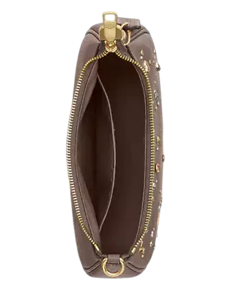 Coach Teri Shoulder Bag With Rivets Dark Stone