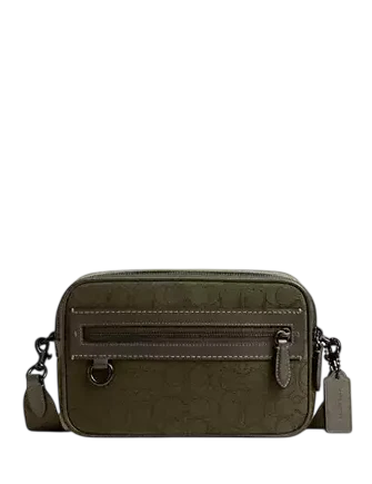 Coach Theo Camera Bag In Signature Jacquard Olive Drab