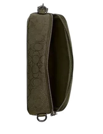 Coach Theo Camera Bag In Signature Jacquard Olive Drab