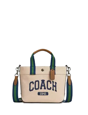 Coach Tote Bag 20 With Coach Graphic  Natural 