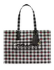 Coach Tote Bag With Gingham Print Black