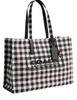 Coach Tote Bag With Gingham Print Black