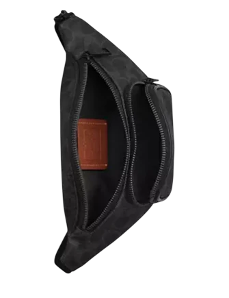 Coach Travis Belt Bag 30 In Signature Canvas Black