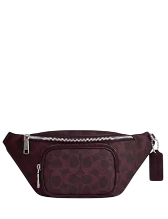 Coach Travis Belt Bag 30 In Signature Canvas Black Current