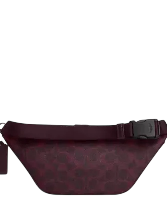 Coach Travis Belt Bag 30 In Signature Canvas Black Current
