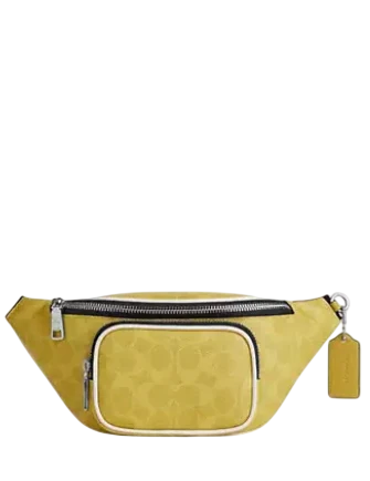 Coach Travis Belt Bag 30 In Signature Canvas Light Citron