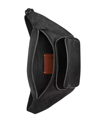 Coach Travis Belt Bag 35 In Signature Canvas Black