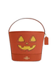 Coach Trick Or Treat Bucket With Halloween Pumpkin Dark Orange