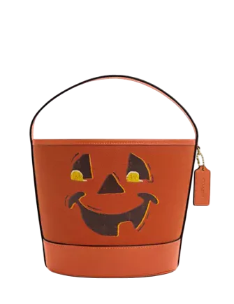 Coach Trick Or Treat Bucket With Halloween Pumpkin In Regenerative Cotton