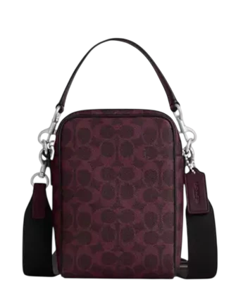 Coach Tristan Crossbody Bag 14 In Signature Canvas Black Current