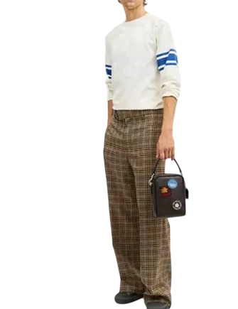 Coach Tristan Crossbody Bag 14 In Signature Canvas With Patches Walnut Black