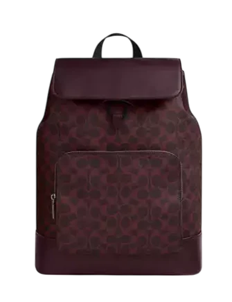 Coach Turner Backpack In Signature Canvas Black Current