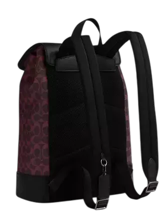 Coach Turner Backpack In Signature Canvas Black Current