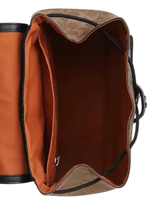Coach Turner Backpack In Signature Canvas Tan Black