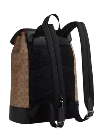 Coach Turner Backpack In Signature Canvas Tan Black