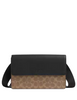 Coach Turner Flap Crossbody Bag In Signature Canvas Tan Black