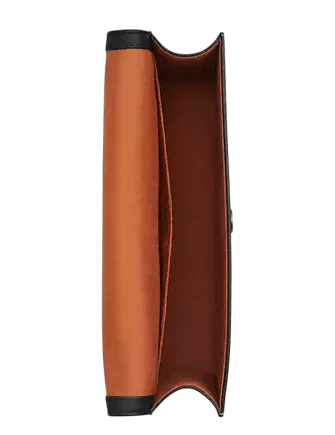 Coach Turner Flap Crossbody Bag In Signature Canvas Tan Black