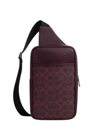 Coach Turner Pack In Signature Canvas Black Current