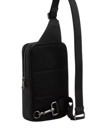 Coach Turner Pack In Signature Canvas Charcoal Black
