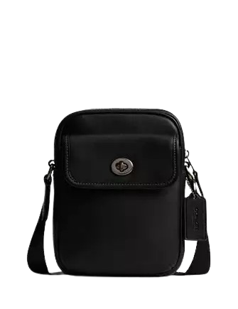 Coach Turnlock Crossbody Bag Black