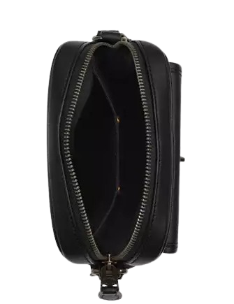 Coach Turnlock Crossbody Bag In Signature Canvas Charcoal Black 