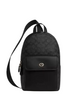 Coach Turnlock Sling Pack In Signature Canvas Charcoal Black