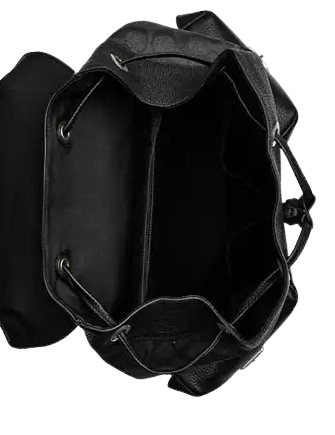 Coach Warner Backpack In Signature Canvas Charcoal Black