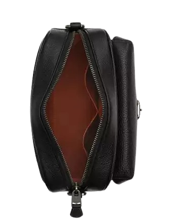 Coach Warner Crossbody Bag In Signature Canvas Charcoal Black