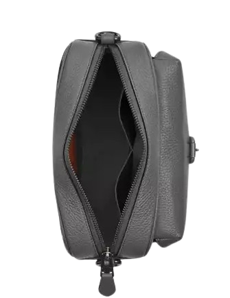 Coach Warner Crossbody Bag In Signature Leather Charcoal