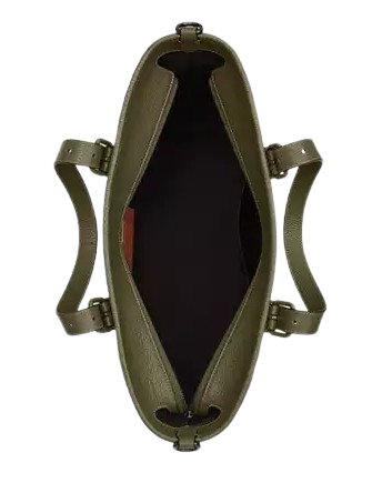 Coach Warner Tote Bag In Signature Leather Olive Drab