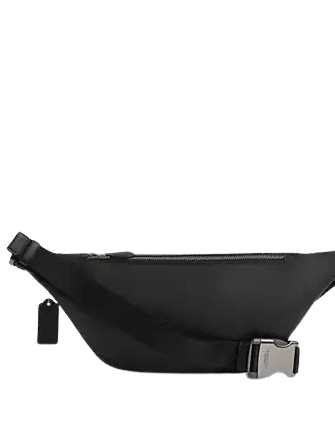 Coach Warren Belt Bag In Signature Canvas Charcoal Black