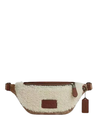 Coach Warren Mini Belt Bag In Signature Canvas Natural Vintage Brown