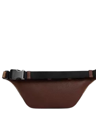 Coach Warren Mini Belt Bag In Signature Canvas Natural Vintage Brown