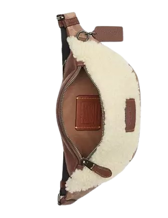 Coach Warren Mini Belt Bag In Signature Canvas Natural Vintage Brown