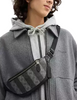 Coach Warren Mini Belt Bag In Signature Canvas With Stripes Black Grey
