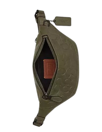 Coach Warren Mini Belt Bag In Signature Leather Olive Drab