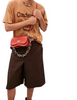 Coach Wavy Dinky Bag In Coachtopia Leather Deep Orange