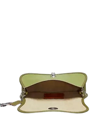 Coach Wavy Dinky Bag In Coachtopia Leather Olive Green