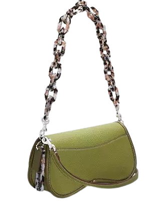 Coach Wavy Dinky Bag In Coachtopia Leather Olive Green