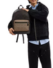 Coach West Backpack In Blocked Signature Canvas Walnut Tan