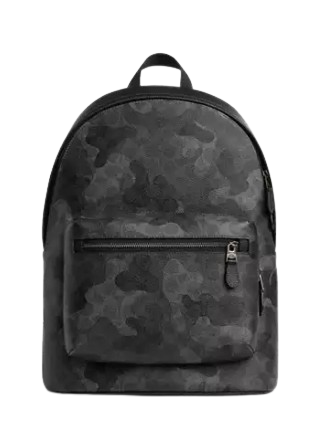 Coach West Backpack In Signature Camo Print Grey