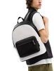 Coach West Backpack In Signature Canvas Chalk Black